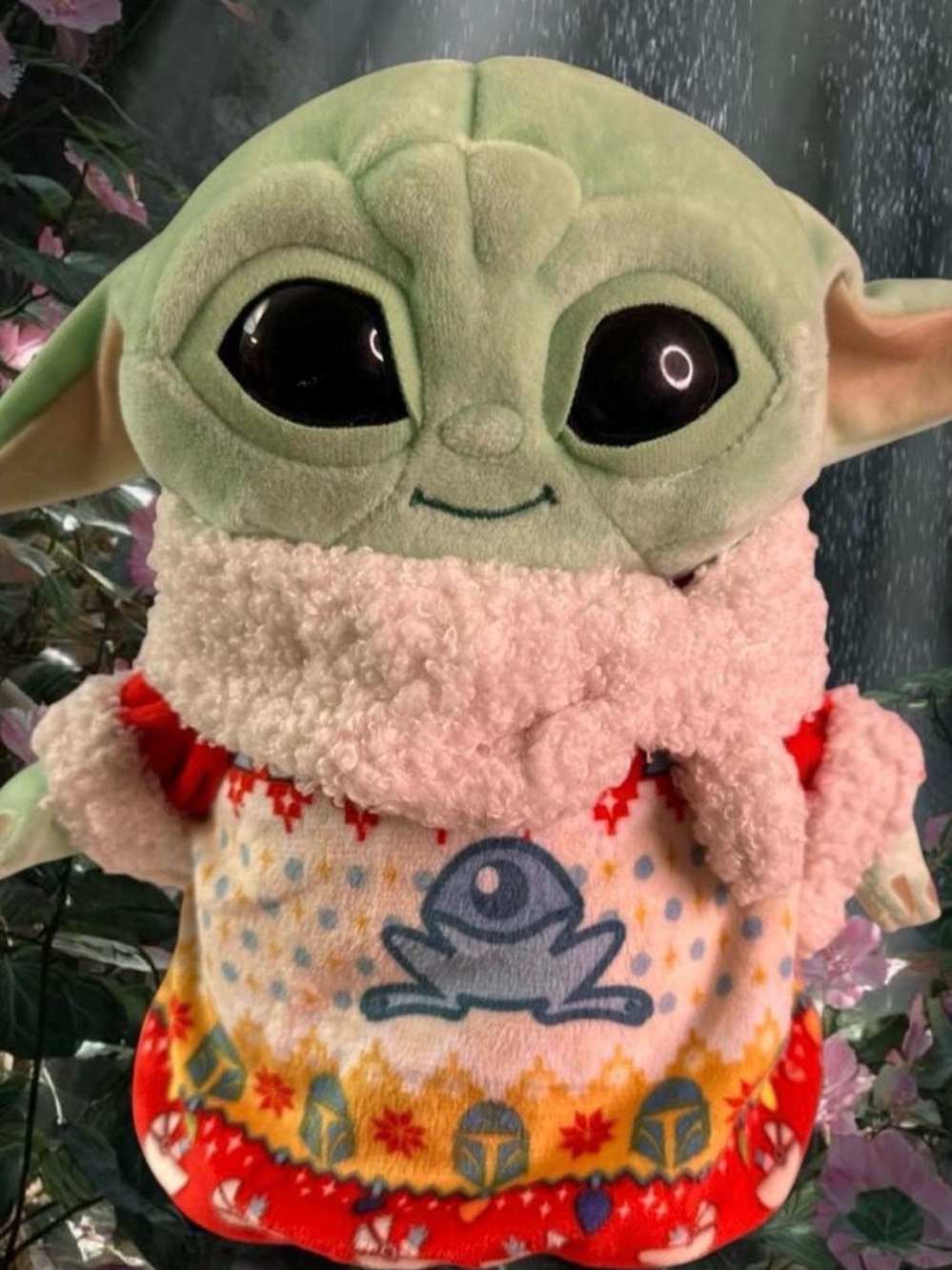 Star Wars Mandalorian Child Plush Baby Yoda Grogu Ugly Holiday Sweater Mattel 8"